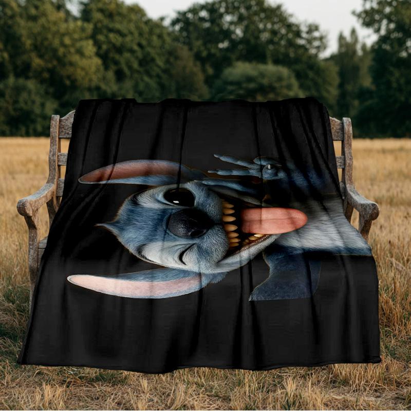 Energetic Alien Character Blanket Flannel Throw for Sofa, Indoor, Camping, Living Room, Office, Chair, And Bed Soft Birthday Gift