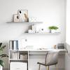 Floating Shelves 2 pcs Concrete Grey 120 x 23.5 x 3.8 cm MDF