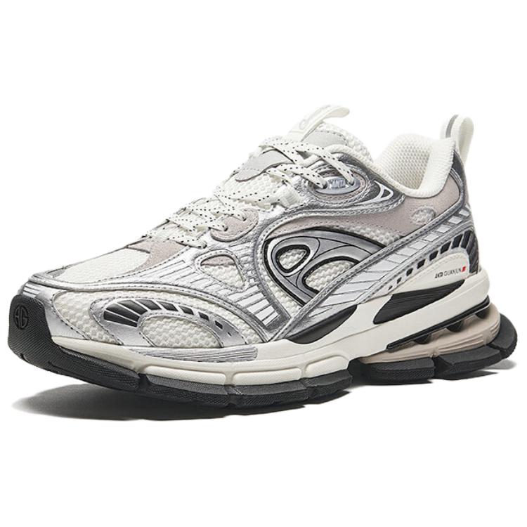 Новые кроссовки Anta Champion Series AG-G01 с низким верхом, устойчивые к скольжению, мужские, бело-серебристые, 112438805A-2