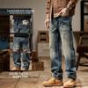 Мужские ковбойские брюки, зауженные мужские джинсы, модные свободные брюки-карго Y2k, винтажные джинсы высокого качества