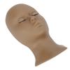 Eyelash Extension Mannequin Head Removable Eyelids High Simulation Silicone Lash Training Practice Head Coffee