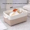 31*21*13cm1pc Double Color Combination Household Foldable Storage Basket with Rope handle,Large Capacity clothing&Toy Linen Storage Basket.