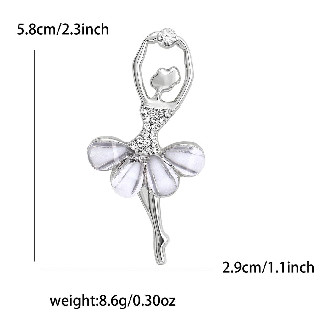 Элегантный темперамент сплава стразы танцующая девушка брошь мода универсальная женская одежда корсаж украшение булавка