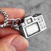 Зеркальная камера Нержавеющая сталь Мужские ожерелья Подвески Цепочка Панк Модный для парня Мужские украшения Креативность Подарок Оптом