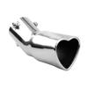 Tpnidaii Muffler Exhaust Pipe Fits Tailpipes Large Exterior Stainless Steel Downward-Facing Cutter, Heart-Shaped Tip, 38-53mm Diameter, 2.5-Inch