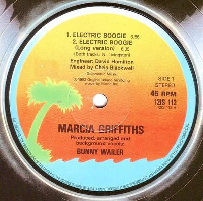 12-дюймовая пластинка MARCIA GRIFFITHS - Electric Boogie 12IS112 Island Records 1983 UK Танцевальная и электронная музыка Б/у
