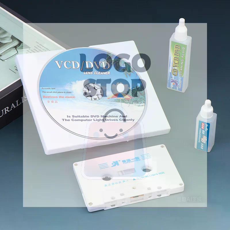 Очиститель линз CD VCD DVD-плеера Очиститель головок аудиокассетной ленты Демагнетизатор Очиститель головок аудиокассетного плеера Влажный/сухой