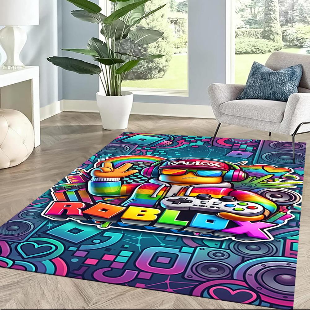 Roblox 41 Area Rug Design for Outdoor Hallway Bedrooms Entryway Anti-slip Rug Anime Office Decor Perfect Birthday/Christmas Gift Idea