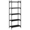 Bookshelf 5 Shelves Black 60 x 30 x 154 cm Engineered Wood
