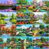 New DIY 5D Diamond Painting Scenic Lake Diamond Embroidery Scenery Cross Stitch Full Round Drill Mosaic Home Decor Gift