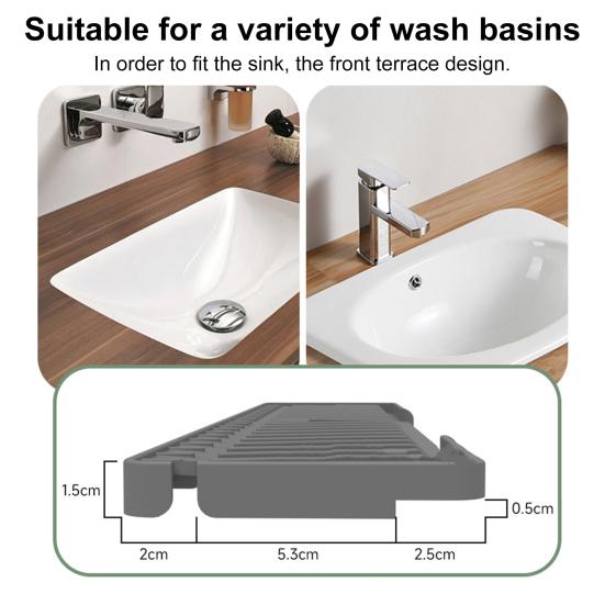 Faucet Sink Splash Guard Silicone Drain Mat for Kitchen Sink Anti-Slip Water