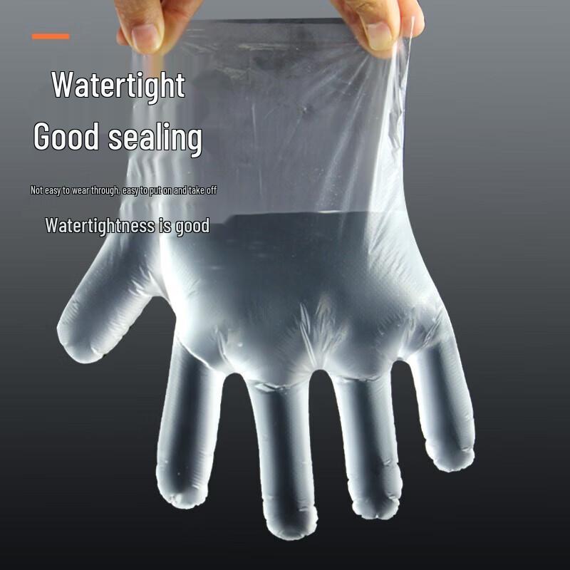 MIAOJIE Disposable PE Food Grade Transparent Plastic Gloves