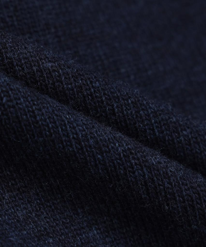 BROOKS BROTHERS Wool Solid Pullover (Navy) (Bbwrmof413)