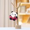 Panda Keychain Fat Cute Cartoon Girl Backpack Decoration Hanging Plush Doll Gift