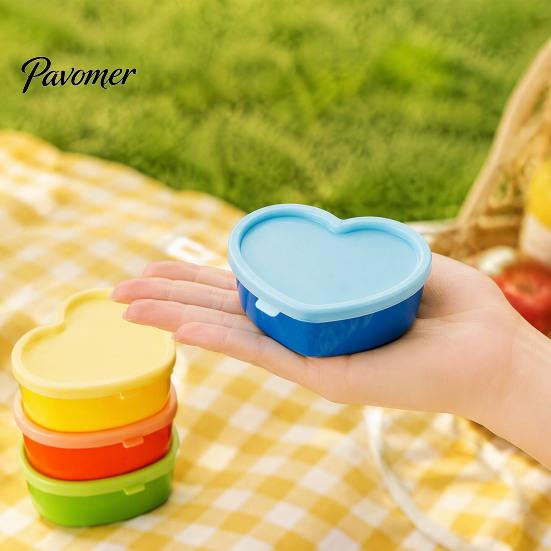 Герметичные банки для хранения продуктов 5 шт. Мини-контейнеры с крышками, Штабелируемые пластиковые контейнеры, Многоразовый органайзер для мелких предметов для сережек, Форма: сердце/квадрат/цветок