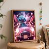 Disney Стич Ангел Автомобиль Любовь Масляная Живопись Арт Набор для Рисования Домашний Декор Стены Ручная Работа Подарок на День Святого Валентина Романтическое Искусство Холст Принадлежности