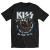 Мужская футболка с принтом группы KISS, летняя, свободная и удобная, для пары, с коротким рукавом, модный тренд, мужская одежда из США