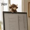 Highland Cow Monitor Decoration Cute Sitter Decor, 3D Printed Figurine, Fun Personalized Office Workspace Decor Desktop Ornament for Computer