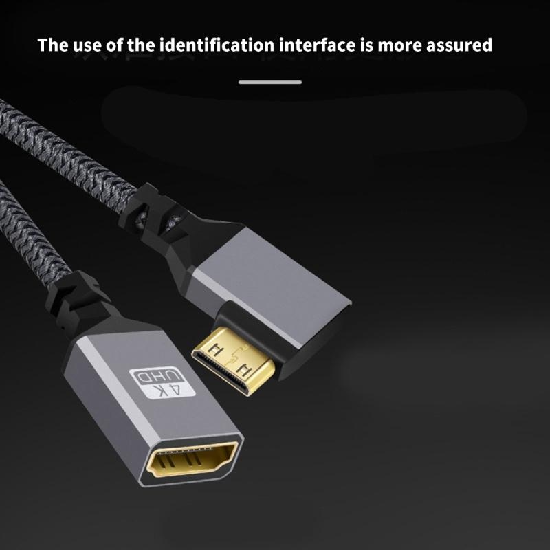 Компактный 90-градусный соединитель Мини HDMI на HDMI Кабель для Камер Планшетов Высокоскоростные Аксессуары для Передачи Данных 15см