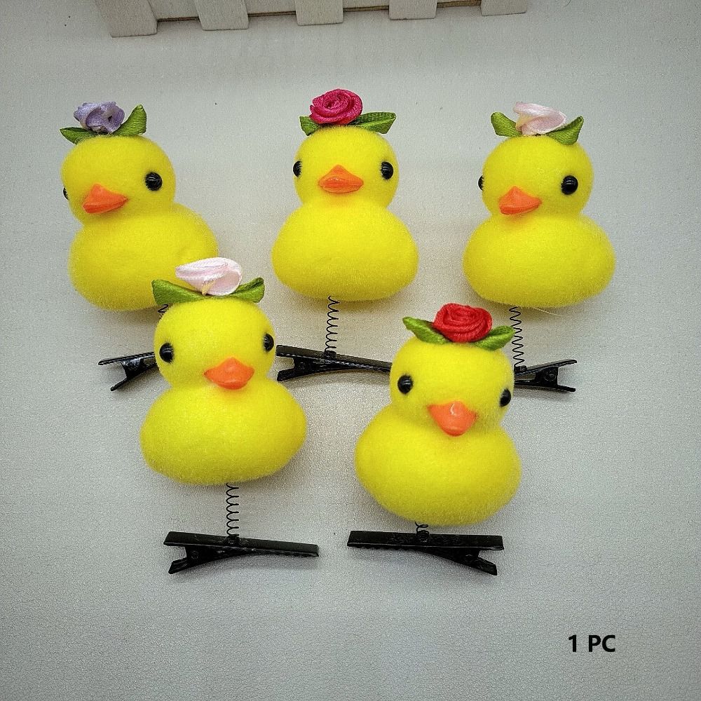 Little Yellow Duck Hair Clip Cartoon 3D Duckbill Clip DIY Spring Hair Clip Children Headwear