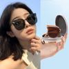 New Folding Small Frame Square Sunglasses Women'S Brand Designer Fashion Sun Glasses Men'S Driving Eyewear Uv400