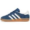 Мужские кроссовки Gazelle Indoor Night Indigo Синие Молочно-белые Золотистый металлик JQ8393