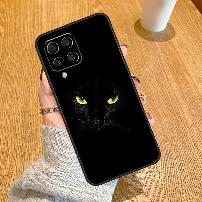 Черный кот Сверкающий глаз Для Samsung Galaxy M32 M52 M13 M33 M53 M56 M36 M16 M31 M11 M12 M35 M55 M15 M14 M54 M06 Чехол