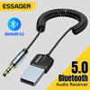 Essager Беспроводной Bluetooth 5.0 Адаптер-приемник Handsfree Динамик для автомобиля 3.5мм Jack Aux Аудио Музыка для автомобиля Bluetooth ПередатчикХороший продукт
