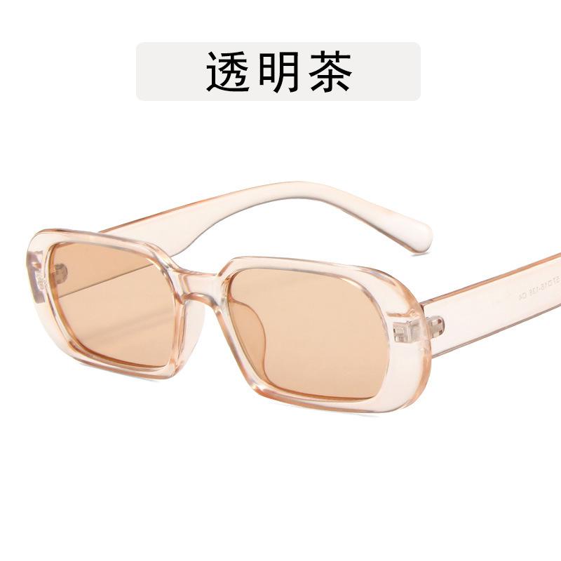 European and American fashion small frame sunglasses men and women retro oval sunglasses ins Internet celebrities street shot jelly sunglasses