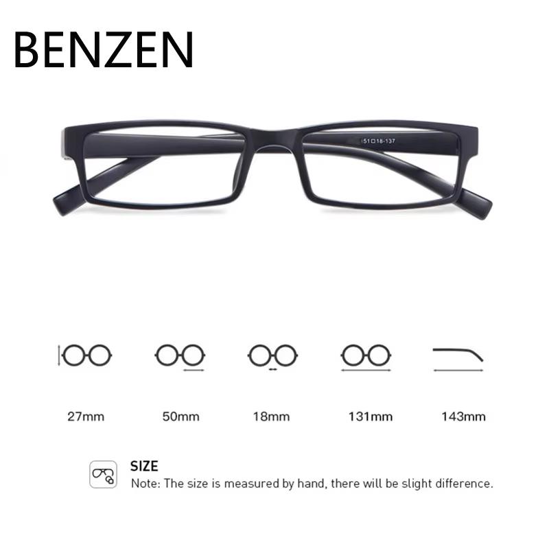 BENZEN Small Rectangle Glasses Frame Men Vintage TR Eyeglasses Frame Women Eyewear