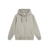 Li-Ning Solid Color Casual Zip-Up Hoodie with Long Sleeves Unisex Tops Stone-Ridge-Grey AWDT967-7