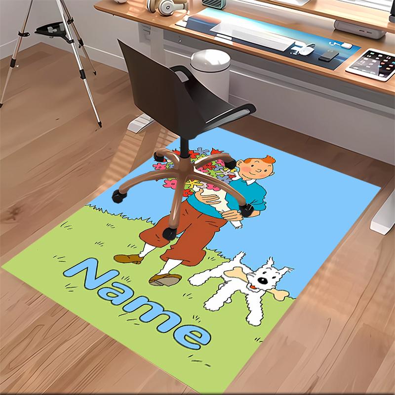 Индивидуальный ковер The Adventures of Tintin - Мягкий, Моющийся, Нескользящий коврик для помещений, Декоративный ковер для гостиной, дома и офиса