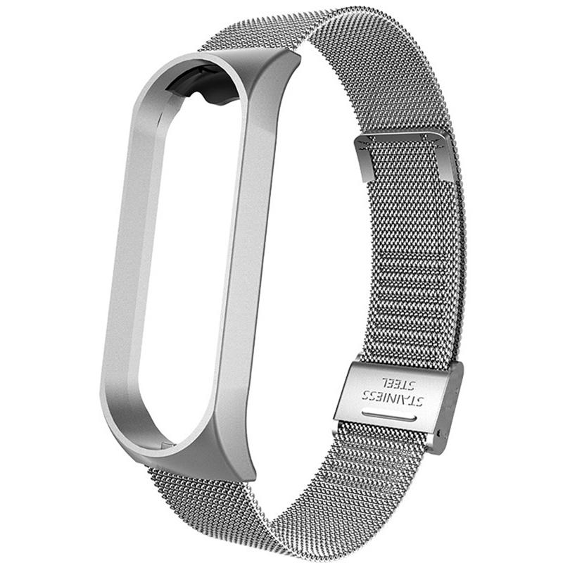 For Xiaomi Mi Band 3 4 5 6 Metal Strap Wristband Stainless Steel Buckle Replacement Strap