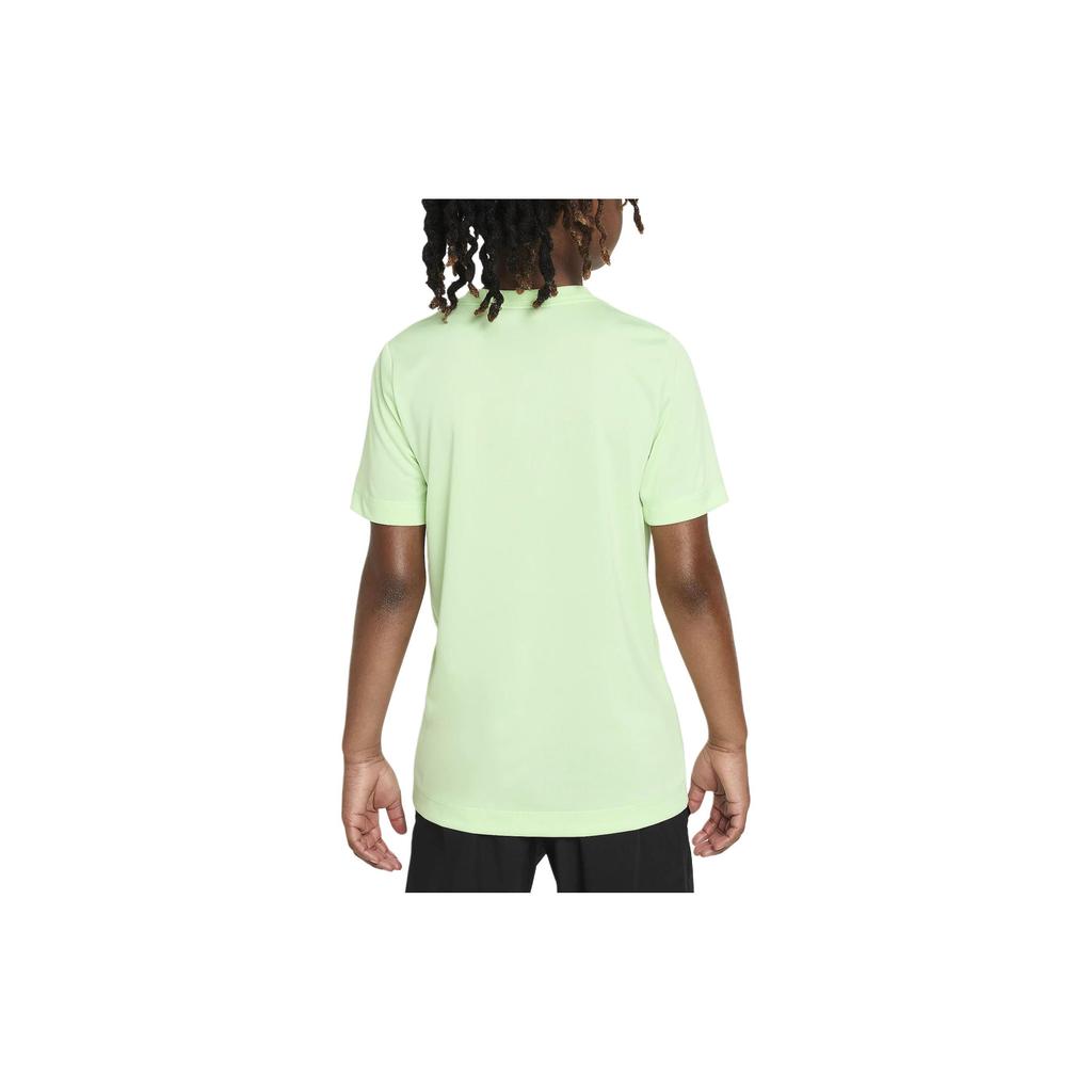 Nike Футболка Dri-FIT Legend Solid Color Crew Neck Casual Short Sleeve T Shirt Kids Tops Light-Green DX9537-376