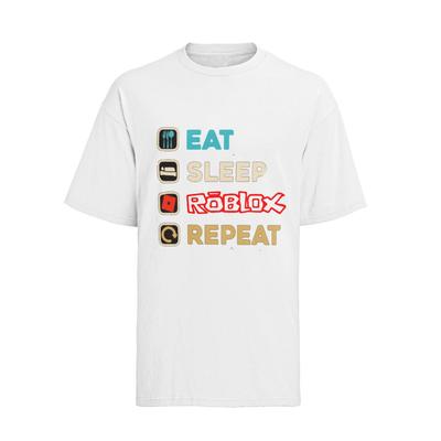 Ешь Спи Roblox Повторяй Забавная Игровая Хлопковая Женская Футболка S-XXXL