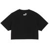 Puma Футболка спортивная с коротким рукавом и буквенным узором, женская, черная 680702-01