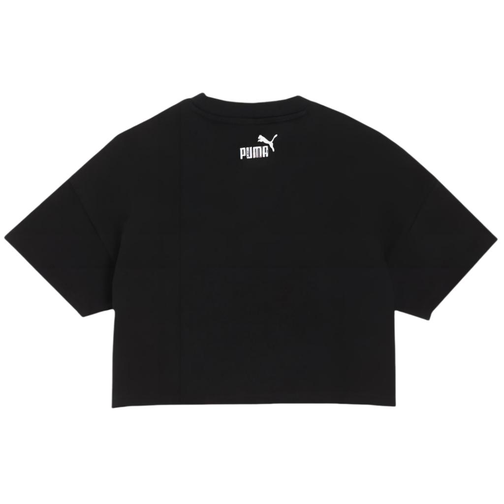 Puma Футболка спортивная с коротким рукавом и буквенным узором, женская, черная 680702-01