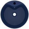 VidaXL Lavabo de Luxe avec Trop-plein Vasque à Poser de Toilette Lave-mains de Salle de Bain Salle Cosmétique Maison Bleu 147034