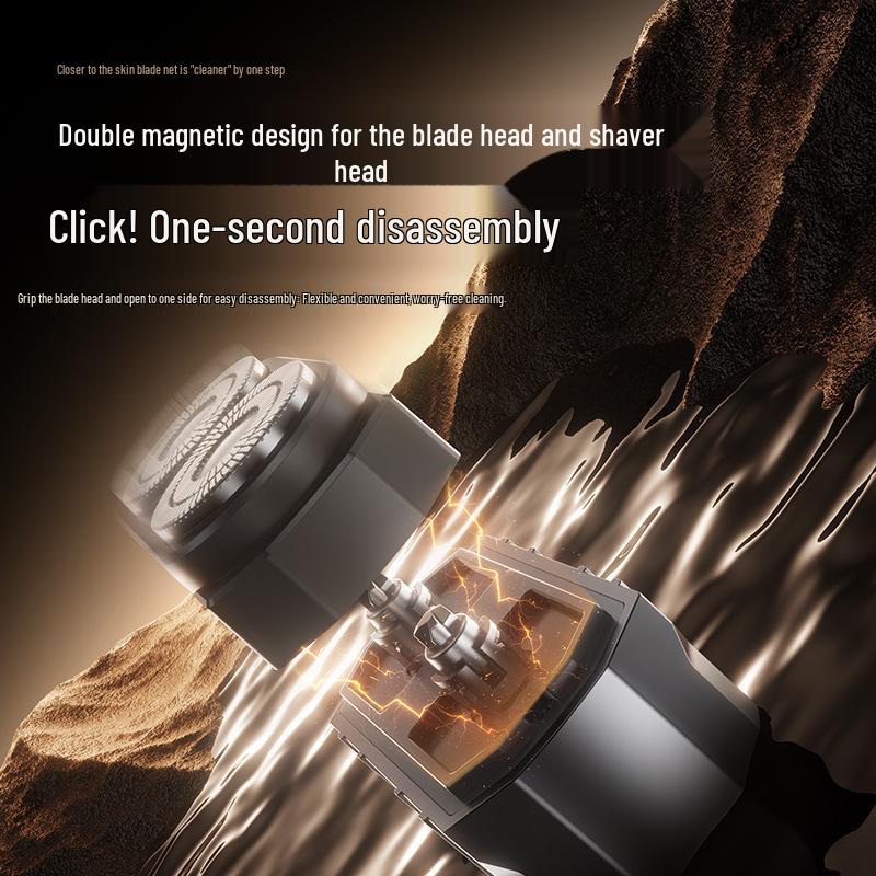 Smart Rechargeable Electric Shaver & Beard Trimmer for Men - Waterproof & Travel-Friendly