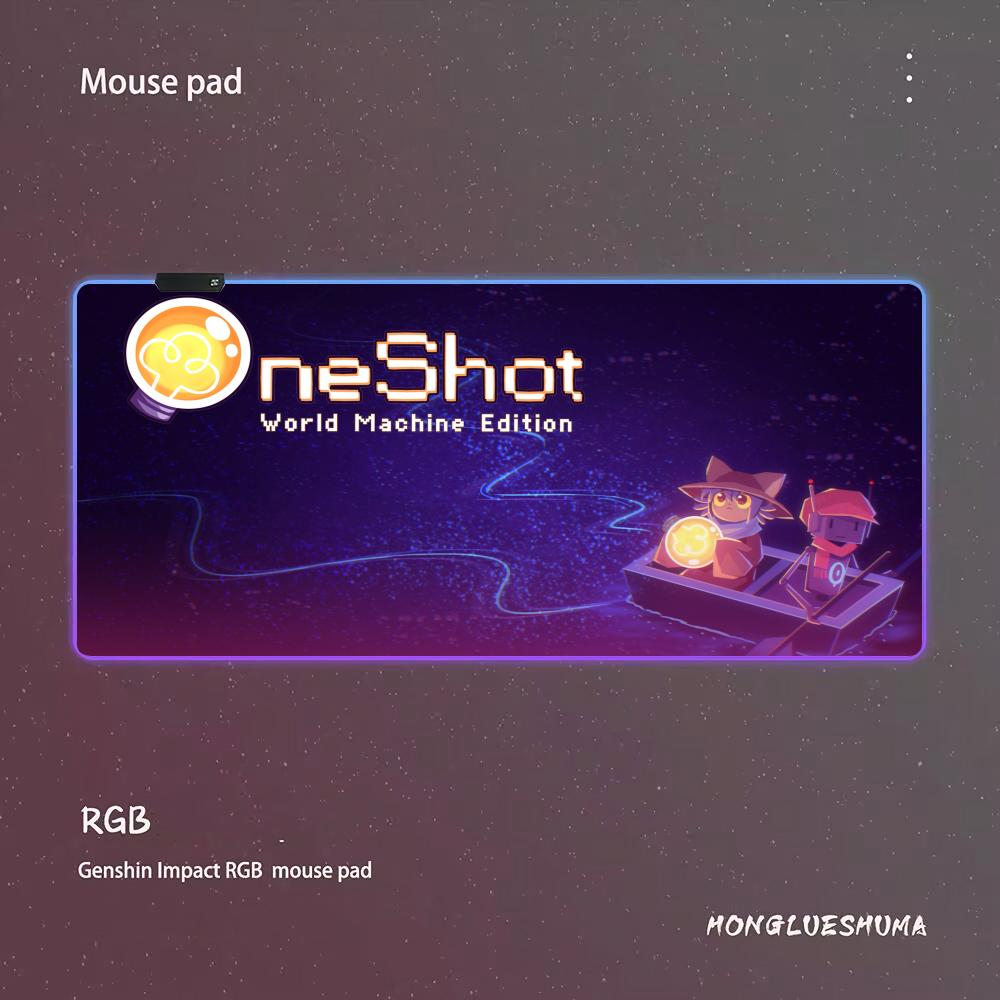 Игровой коврик для мыши Niko Oneshot RGB Игровой коврик для мыши Настольный коврик HD Игровой Большой светодиодный свет XXL Коврики для мыши