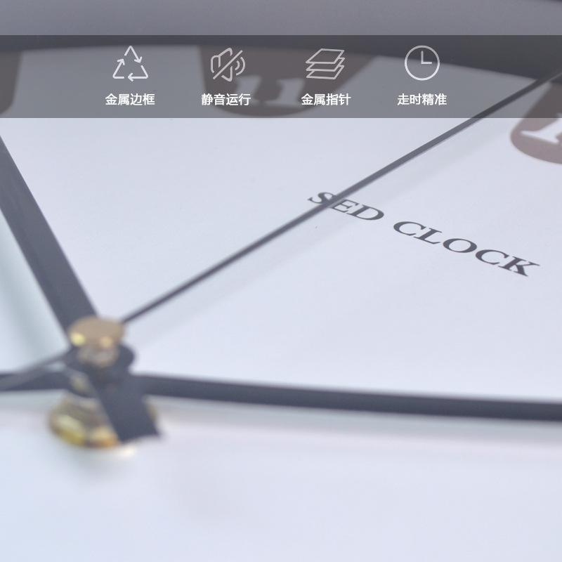 12-дюймовые Бесшумные Часы Гостиная Бесплатная Доставка Модные Настенные Часы Креативные Цифровые Настенные Часы Спальня Простые Большие Металлические