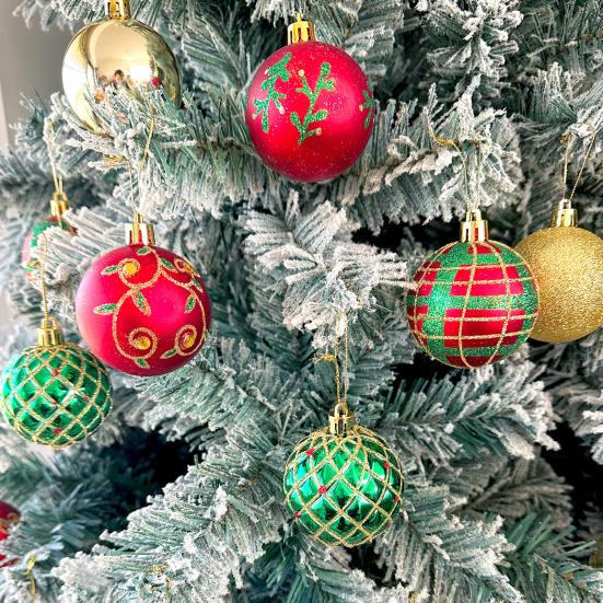 30 шт. Рождественские шары украшения 2,4 дюйма маленькие небьющиеся пластиковые шары рождественская елка подвесное украшение для праздничного венка для вечеринки декор для елки