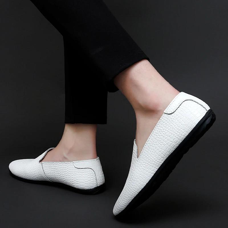 Мужская обувь из натуральной кожи, мягкие мокасины, лоферы, модные брендовые туфли на плоской подошве, удобные туфли для вождения, мужские мокасины