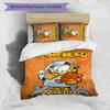3pcs Custom Name Garfield Bedding Set Duvet Cover Closure Includes 1 Duvet Cover & 2 Pillowcases for All Seasons Bedroom Decor