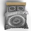 Black and White Optical Illusion Bedding Set Bedding set (1 duvet cover, 2 pillowcases, duvet not included)