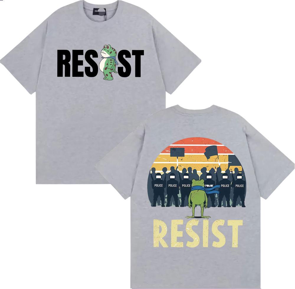 Portland Frog Protest Anti ICE Resist Funny Meme T Shirt Unisex Fashion Trend High Street Tshirts Casual Comfort Cotton Tshirt