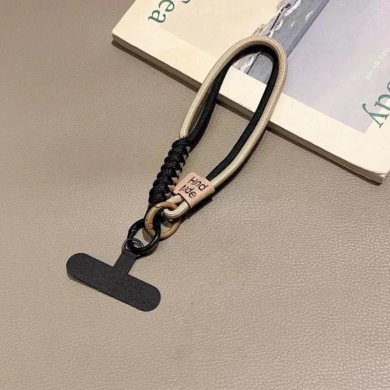 Phone Lanyard Wrist Strap Woven Phone Lanyard Creative Keychain Hanging Rope Anti-lost Security Wristband Universal Short Rope
