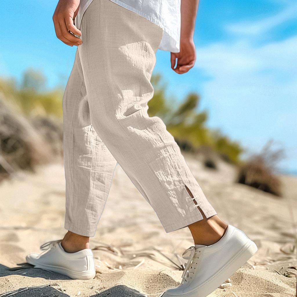 Мужские комбинезоны, повседневные брюки с несколькими карманами и завязками, походные брюки, хлопковые саржевые брюки