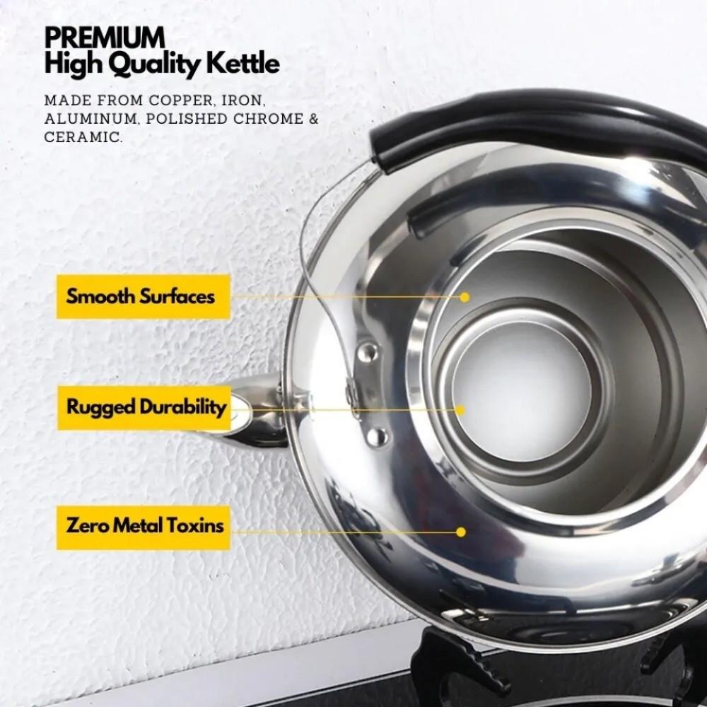 Large Diameter Spout Stovetop Water Boiler Anti Burn Handle Water Heating Kettle Water Boiling