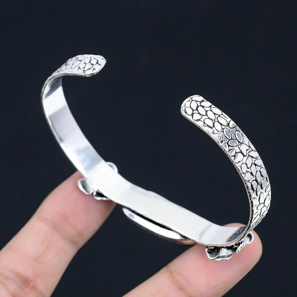 Halloween Sale Tiger Eye Stone 925 Sterling Silver Sister Flower Bangle Bracelet